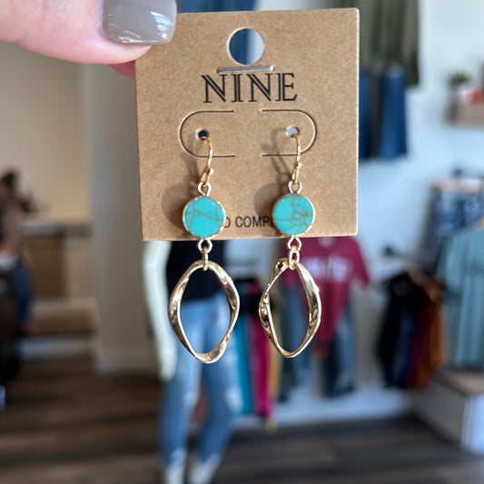 Nine Turquoise Earrings