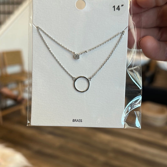 Silver Circle Necklace